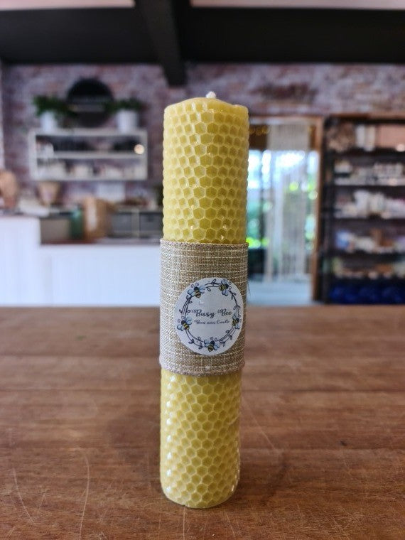 Busy Bee Tall Rolled Candle