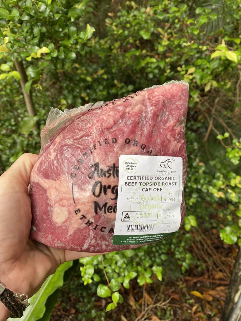 Ausorganicmeatco Beef Topside Roast 500g