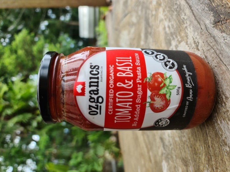 Ozganics Tomato & Basil Pasta Sauce 500g